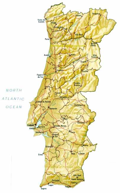 map of Portugal