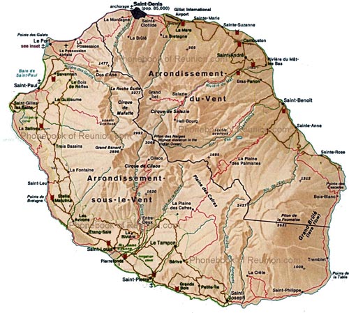 map of Reunion