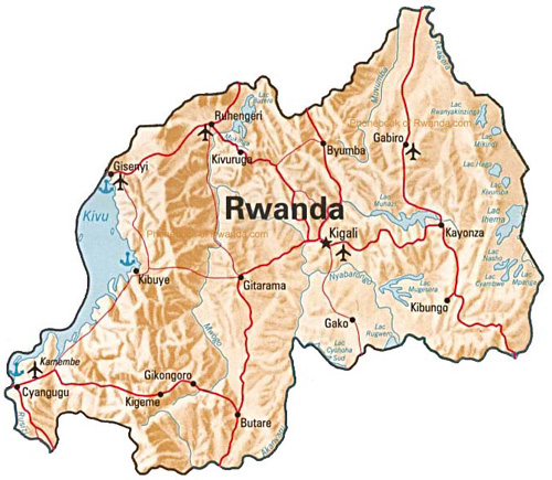 map of Rwanda