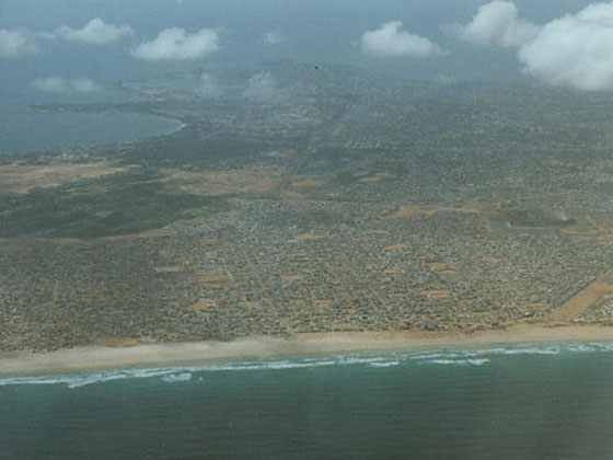 view on Dakar from the Sky