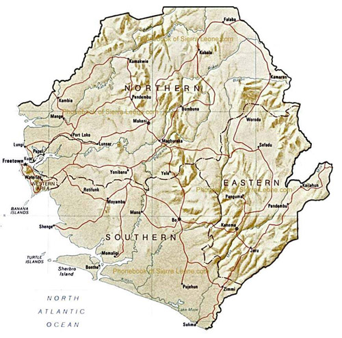 map of Sierra Leone