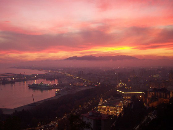 Sunset at Malaga
