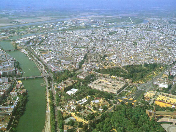 air view on Sevilla