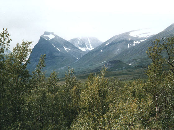 Mount Kebnekaise in the Summer