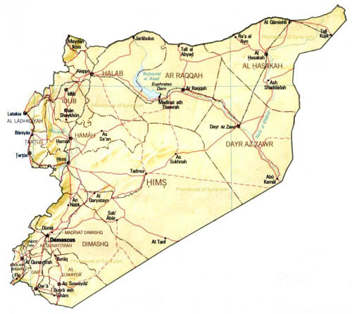 map of Syria
