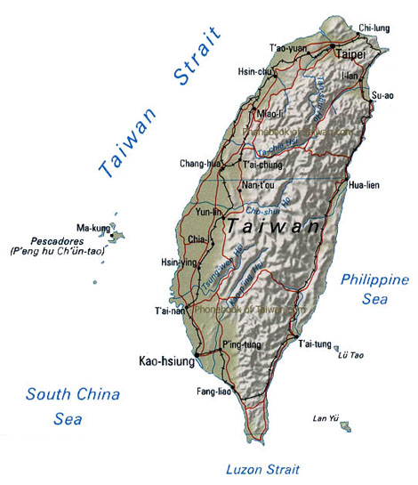 map of Taiwan