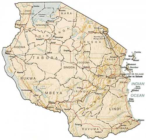map of Tanzania