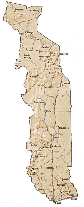 map of Togo