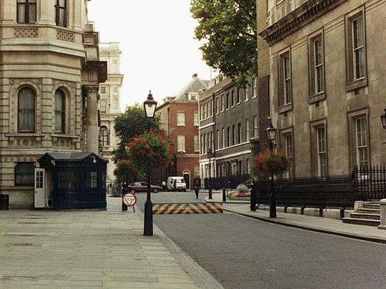 view into Downing Street