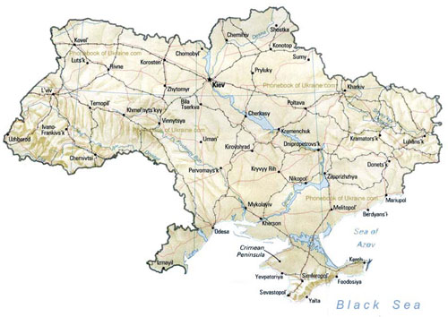 map of Ukraine