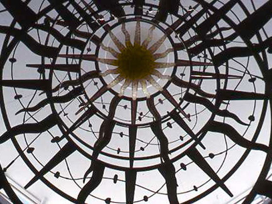 Tour of Chandler Public Art Collection, Metal Sculpture by Kevin Berry "Starring into the Sun"