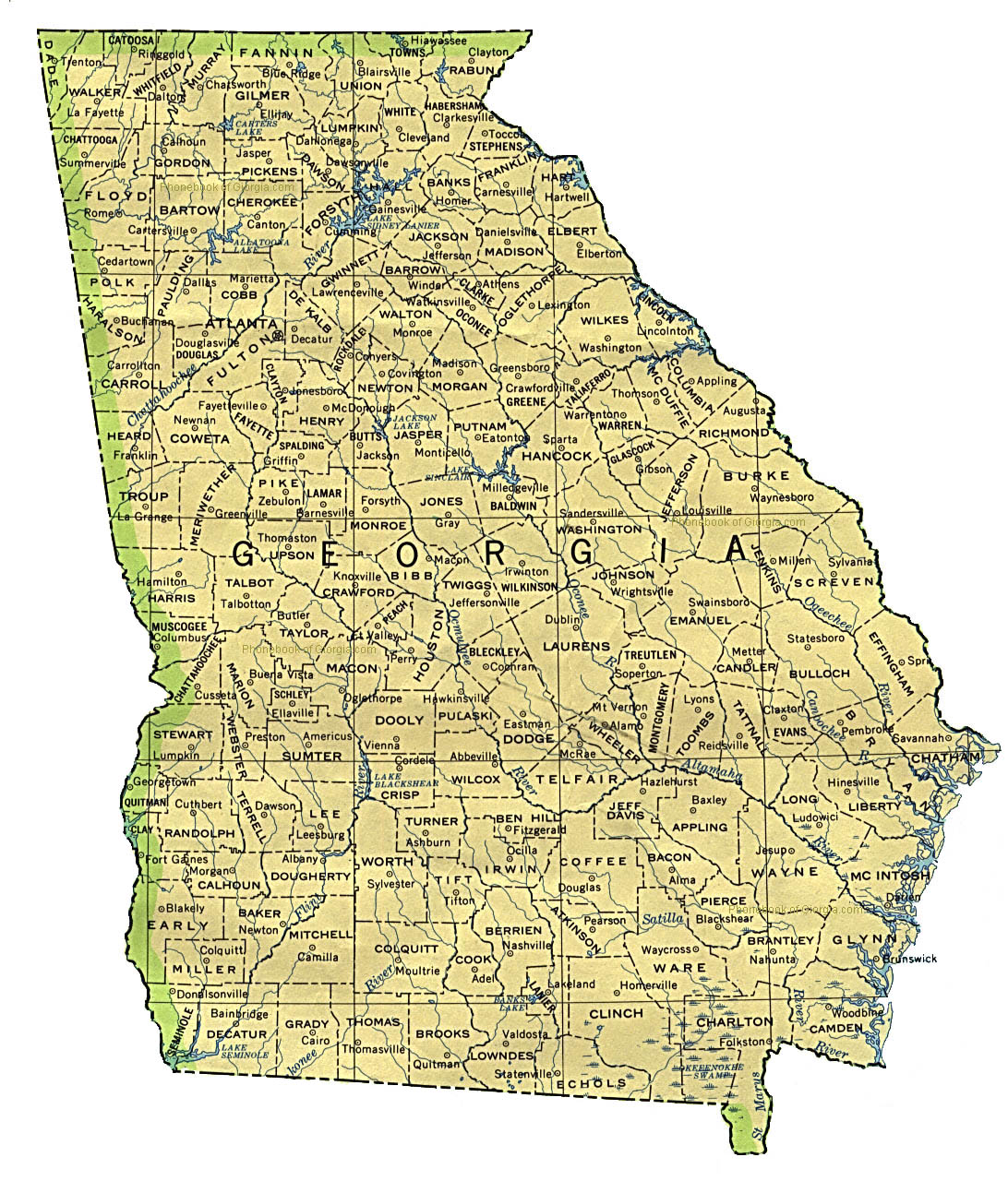 GEORGIA USA MAP georgia usa map: