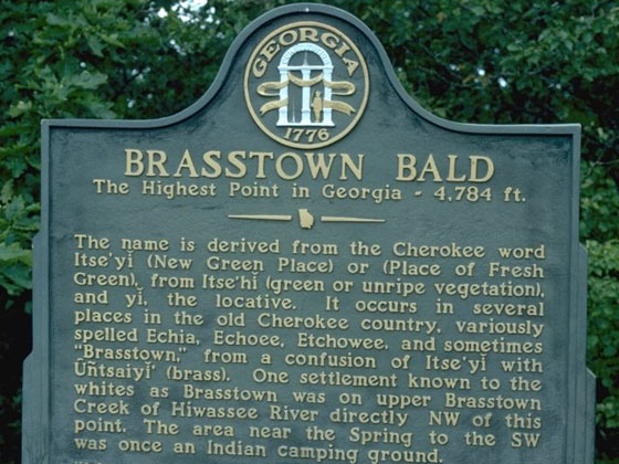 Brasstown Bald Sign