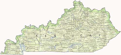 map of Kentucky