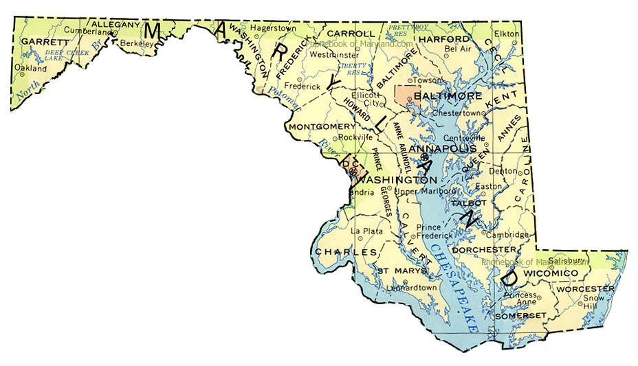 map of maryland. Map of Maryland by Phonebook