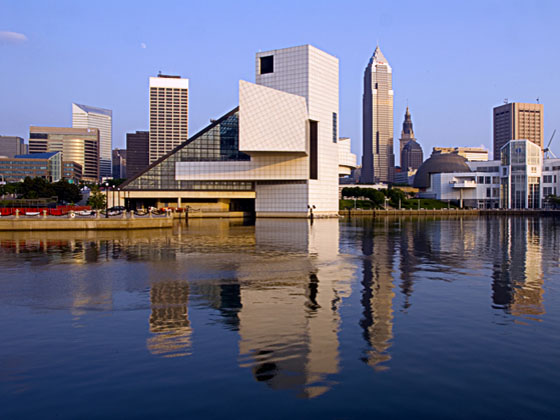 Cleveland Skyline and Rock n Roll Hall of Fame