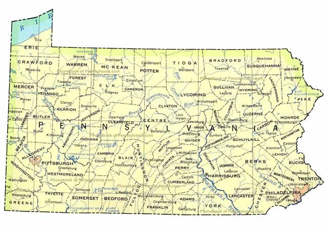 enlarge the map of Pennsylvania