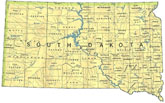 map of South Dakota