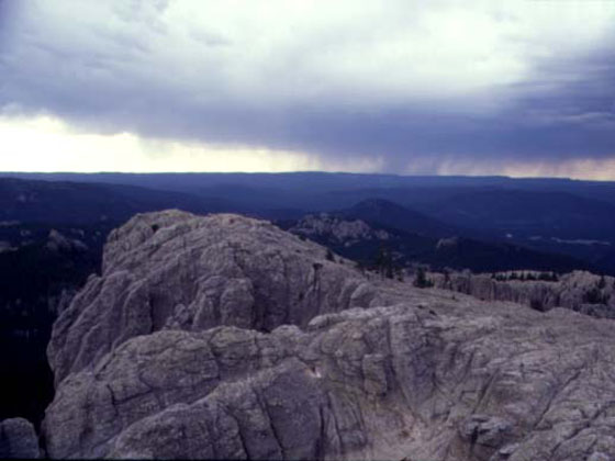 view from Harney Peak just before a Thunderstrom