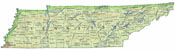 map of Tennessee