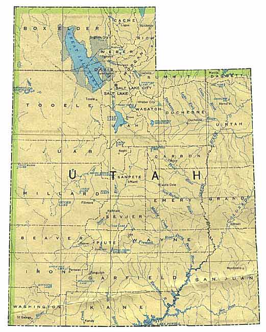map of Utah