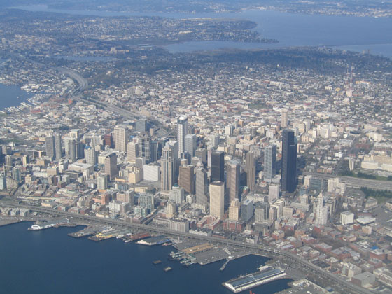 Seattle seen from Sky