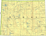 map of Wyoming