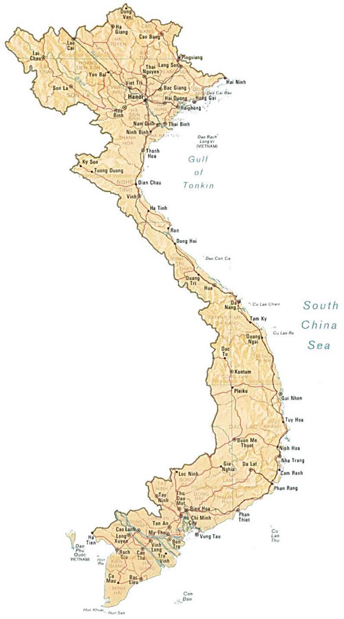 map of Vietnam