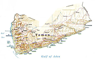 map of Yemen